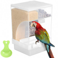 1 Set Bird Feeder Automatic Bird Feeder Transparent Parakeet Feeder Bird Food Container Cage Accessories with Spoon 1 Set Bird Feeder Automatic Bird Feeder Transparent Parakeet Feeder Bird Food Container Cage Accessories with Spoon