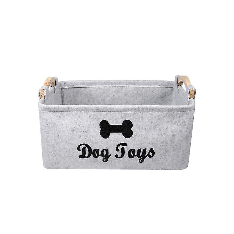 Felt Storage Box Pet Supplies Sundries Collection Box Felt Pet Toy Organizer Pet Clothes Container Box