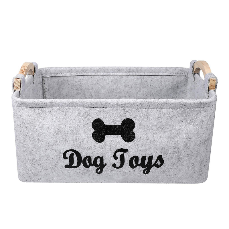 Felt Storage Box Pet Supplies Sundries Collection Box Felt Pet Toy Organizer Pet Clothes Container Box