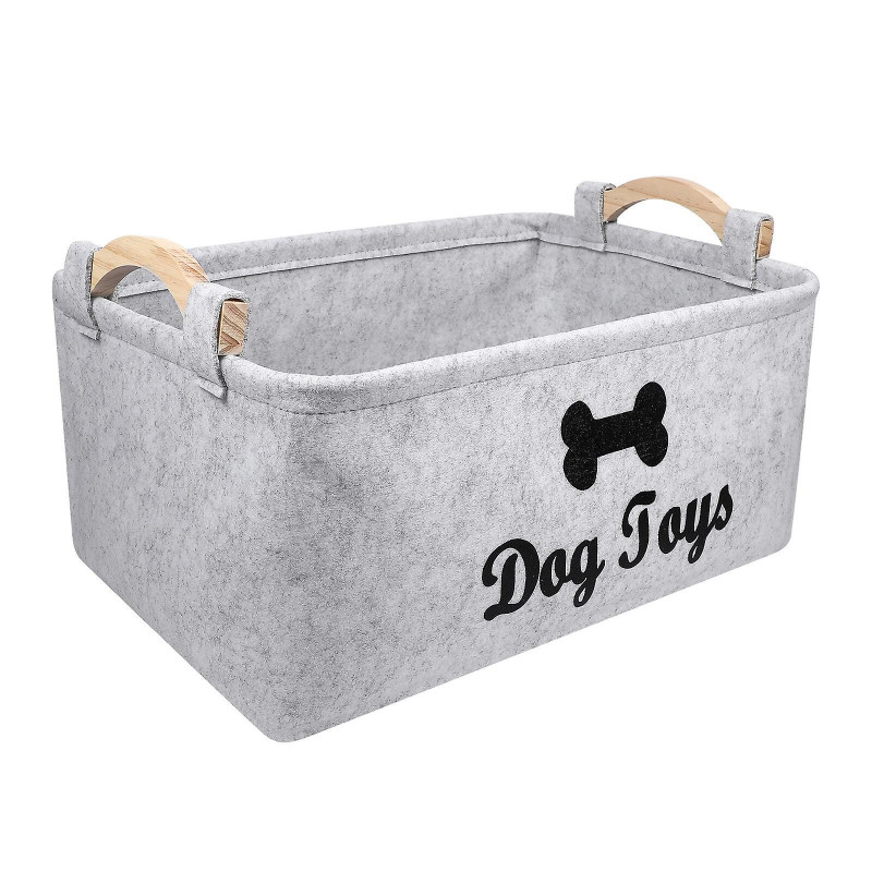 Felt Storage Box Pet Supplies Sundries Collection Box Felt Pet Toy Organizer Pet Clothes Container Box