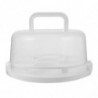 1pc Portable Cake Box Handheld Cake Packaging Food Storage Case Fresh Keeping Container with Lid (White)