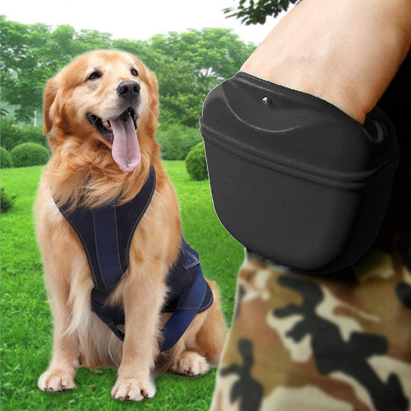 2 Pc Dog Food Bags, Silicone Dog Feed Bags, Large-capacity Dog Feed Bags For