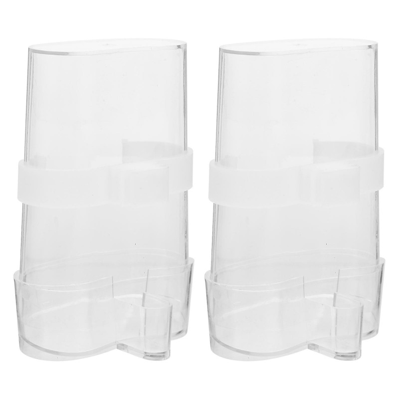 2pcs Bird Cage Food Feeder Parrot Food Container Hanging Food Container Automatic Bird Feeder