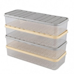 4 Pcs Set Réfrigérateur Conservation des aliments Boîte de stockage Congélateur en plastique Espace Saver [...]