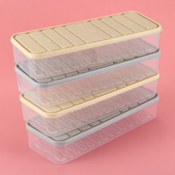 4 Pcs Set Réfrigérateur Conservation des aliments Boîte de stockage Congélateur en plastique Espace Saver [...]