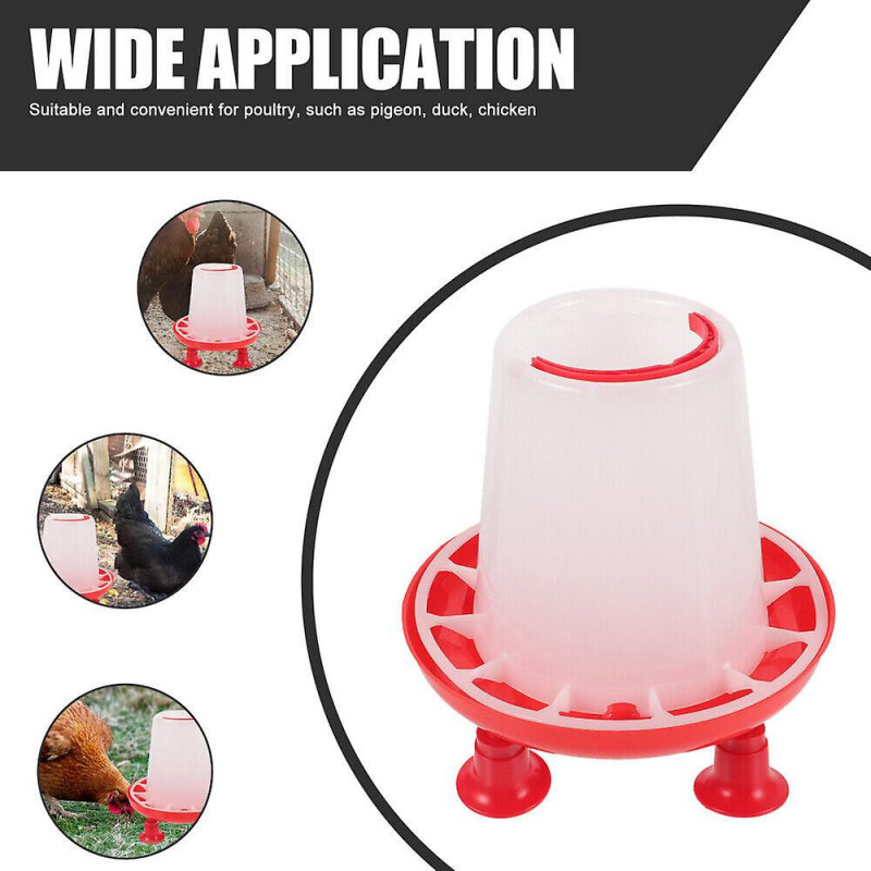 Chicken Food Container Multi-function Chick Feeding Bucket Poultry Chick Feeder