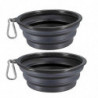 2 Pcs Bols pliables pour chiens, tasse pliable pour animaux de compagnie Nourriture pour chat Alimentation à l’eau 2 Pcs Bols pliables pour chiens, tasse pliable pour animaux de compagnie Nourriture pour chat Alimentation à l’eau
