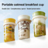 350ML Glass Overnight Oats Containers Vibrant Stackable Jars with Lids Spoon Healthy Food Storage Solution