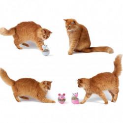 4 Pack Cat Food Dispenser Cat Treats Toys Feeder Toys for Interactive IQ Treats Training Mouse Shape 4 Pack Cat Food Dispenser Cat Treats Toys Feeder Toys for Interactive IQ Treats Training Mouse Shape