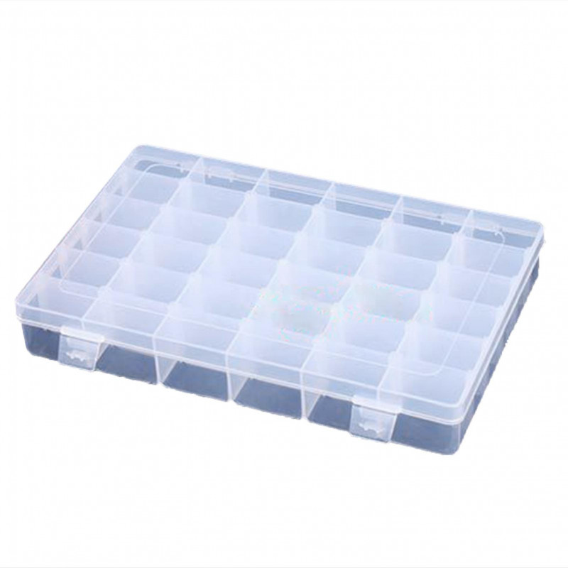 Rectangular Transparent Parts Box Screw Jewelry Plastic Container Home Supply