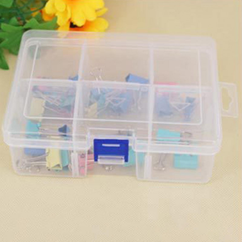 Rectangular Transparent Parts Box Screw Jewelry Plastic Container Home Supply