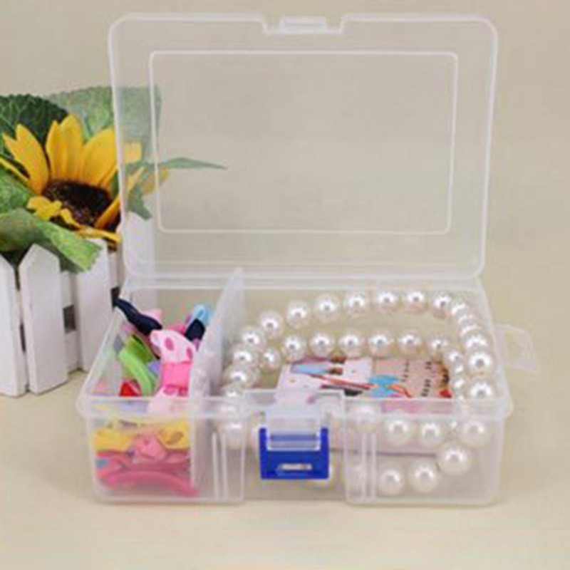 Rectangular Transparent Parts Box Screw Jewelry Plastic Container Home Supply