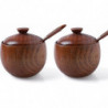 2-piece Set-wooden Salt Box Container Holder Spice Jar Seasoning Bowl Condiment Container Storage Box With Lid And [...]