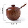 2-piece Set-wooden Salt Box Container Holder Spice Jar Seasoning Bowl Condiment Container Storage Box With Lid And [...]