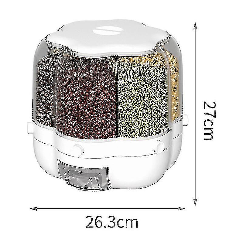 Separate Rice Bucket Rotating Grain Storage Box Household Insect-proof Moisture-proof Sealed Rice Storage Box