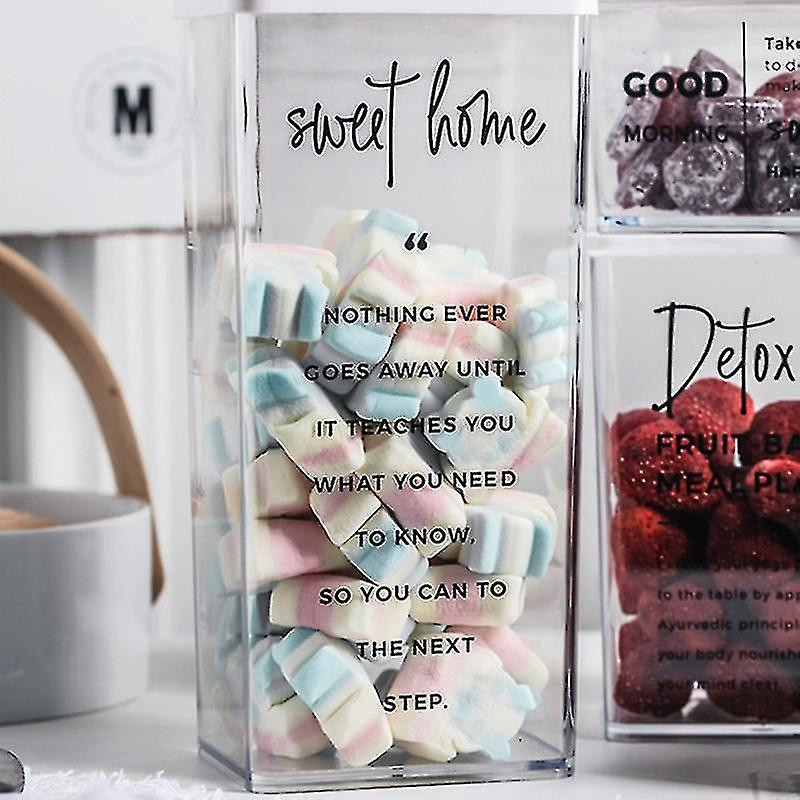 Storage Box With Lid Plastic Transparent Fresh-keeping Airtight Box Storage Jar For