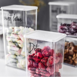 Storage Box With Lid Plastic Transparent Fresh-keeping Airtight Box Storage Jar For Storage Box With Lid Plastic Transparent Fresh-keeping Airtight Box Storage Jar For