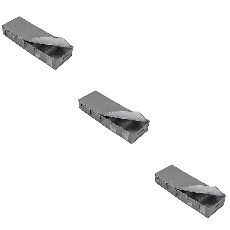 3 Pcs Foldable Storage Box Storage Box Moisture-proof Container (gray)