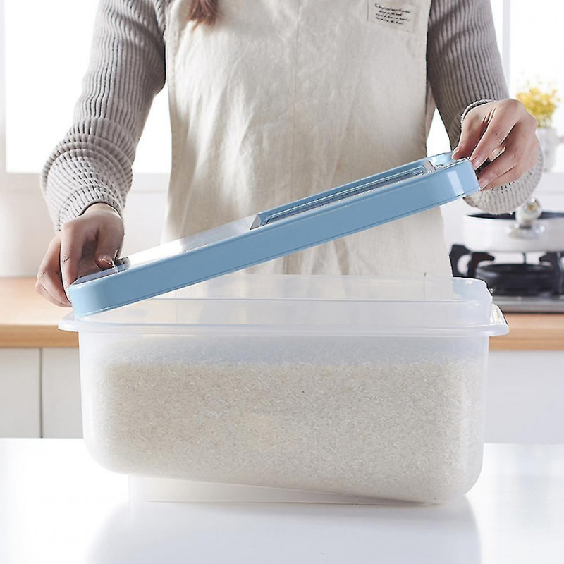 10kg Plastic Rice Storage Box Bucket Sealed Moisture-proof Large Capacity Grain Flour Container Jb5-2 10kg Plastic Rice Storage Box Bucket Sealed Moisture-proof Large Capacity Grain Flour Container Jb5-2
