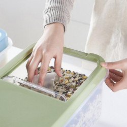 10kg Plastic Rice Storage Box Bucket Sealed Moisture-proof Large Capacity Grain Flour Container Jb5-2 10kg Plastic Rice Storage Box Bucket Sealed Moisture-proof Large Capacity Grain Flour Container Jb5-2