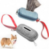 Paquet de 2 porte-sacs à crottes de chien, distributeurs de sacs à crottes pour chiens, porte-sac à croque, ouvre- [...]
