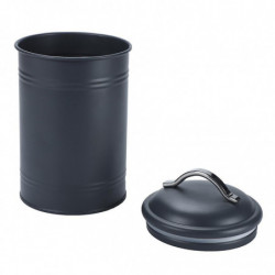 2x300ml Kitchen Metal Food Spice Seasoning Airtight Canister Jar Black 2x300ml Kitchen Metal Food Spice Seasoning Airtight Canister Jar Black