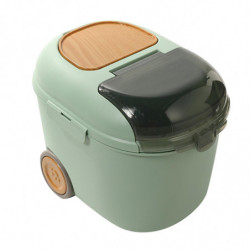 Pet Food Storage Cat Food Bucket Dry Transparent Lid Container For Dog Cyan Pet Food Storage Cat Food Bucket Dry Transparent Lid Container For Dog Cyan
