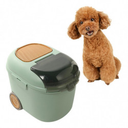 Pet Food Storage Cat Food Bucket Dry Transparent Lid Container For Dog Cyan Pet Food Storage Cat Food Bucket Dry Transparent Lid Container For Dog Cyan