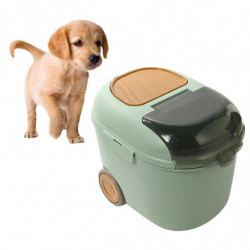 Pet Food Storage Cat Food Bucket Dry Transparent Lid Container For Dog Cyan Pet Food Storage Cat Food Bucket Dry Transparent Lid Container For Dog Cyan