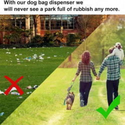Paquet de 2 porte-sacs à crottes de chien, distributeurs de sacs à crottes pour chiens, porte-sac à croque, ouvre- [...]