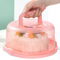 Boîte de rangement de gâteau portable Rond Boîte à gâteaux d’anniversaire Cuisine Conteneur de cuisson de mariage