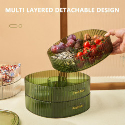 Simple Dry Fruit Tray with Multi-Grid Dust-proof Nuts Candys Container for Friends Party