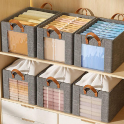 Wardrobe Storage Box Moisture-proof Large Capacity Basket For Living Room