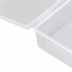 5Pcs Small Plastic Container Multifunctional Organizing Clear Transparent Storage Box Waterproof for Crafts Jewelry Puff