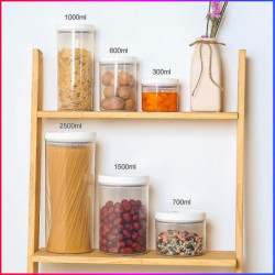 300/600/700/1000/1500/2500ml Clear Sealed Jar Bottle Food Storage Can Container
