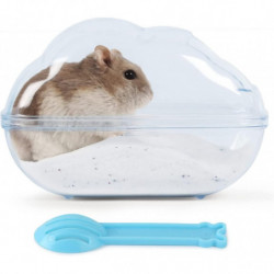 Heytea Hamster Sand Bath Container Large Transparent Plastic Toilet With Scoop Set For Small Pet Animals Cage [...]