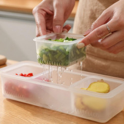 Fresh-keeping Box Plastic Storage Box Large Capacity Food Preservation Plastic Food Organizer for Ki