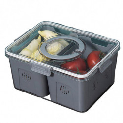 Fridge Organizer Storage Box with Clear Lid Food Grade BPA Free Large Capacity Stackable Vegetable R