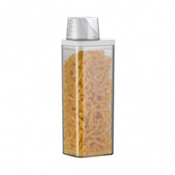 700/1100/1500/1900ML Sealed Jar with Measuring Cup Minimalistic Storing Tea Transparent Clear Body G