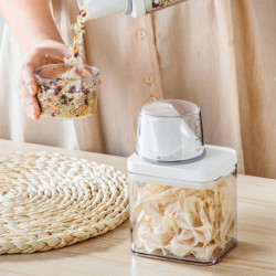 700/1100/1500/1900ML Sealed Jar with Measuring Cup Minimalistic Storing Tea Transparent Clear Body G