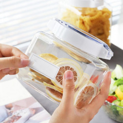 Sealed Kitchen Keep Fresh Food Can Transparent Pressing Multigrain Storage Tank