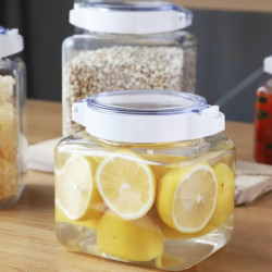 Sealed Kitchen Keep Fresh Food Can Transparent Pressing Multigrain Storage Tank