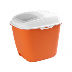 Food Storage Bucket Convenient Flip Bottom Roller Good Sealing Large Capacity Cereal Rice Food Stora