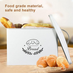 Kitchen Baking Bread Container with Lid Food Grade Large Capacity Dustproof Bread Toast Refrigerator
