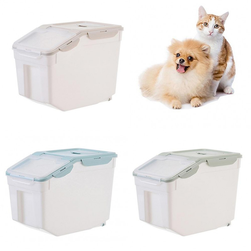 ZHOUBA 10kg Pet Dog Cats Food Barrel Sealed Container Moisture-proof Storage Bucket ZHOUBA 10kg Pet Dog Cats Food Barrel Sealed Container Moisture-proof Storage Bucket