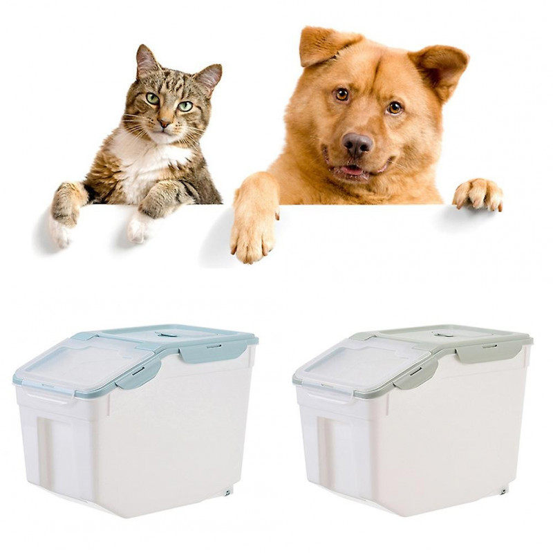 ZHOUBA 10kg Pet Dog Cats Food Barrel Sealed Container Moisture-proof Storage Bucket ZHOUBA 10kg Pet Dog Cats Food Barrel Sealed Container Moisture-proof Storage Bucket