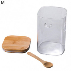 ZHOUBA Storage Jar Transparent Airtight Glass Grain Container Tank with Sealed Lid for Kitchen