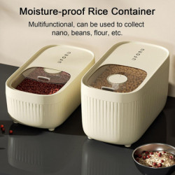 Rice Container Clear Visible Lid Large Capacity Airtight Flour Bean Cereal Grain Food Storage Box Ho Rice Container Clear Visible Lid Large Capacity Airtight Flour Bean Cereal Grain Food Storage Box Ho