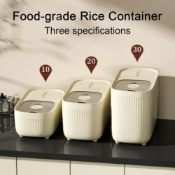 Rice Container Clear Visible Lid Large Capacity Airtight Flour Bean Cereal Grain Food Storage Box Ho