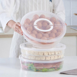 Food Storage Box Versatile Transparent Food Container with Lid And Handle for Pizza Dumplings Cakes Food Storage Box Versatile Transparent Food Container with Lid And Handle for Pizza Dumplings Cakes